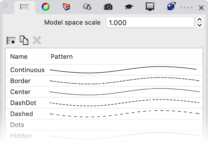 “Linetypes Panel”